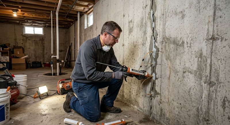 Basement Crack Repair in Pulaski, TN