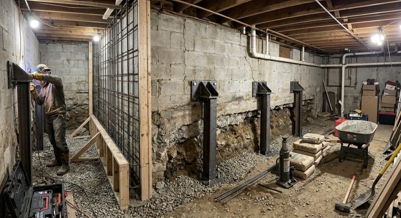 Basement Stabilization in Pulaski, TN