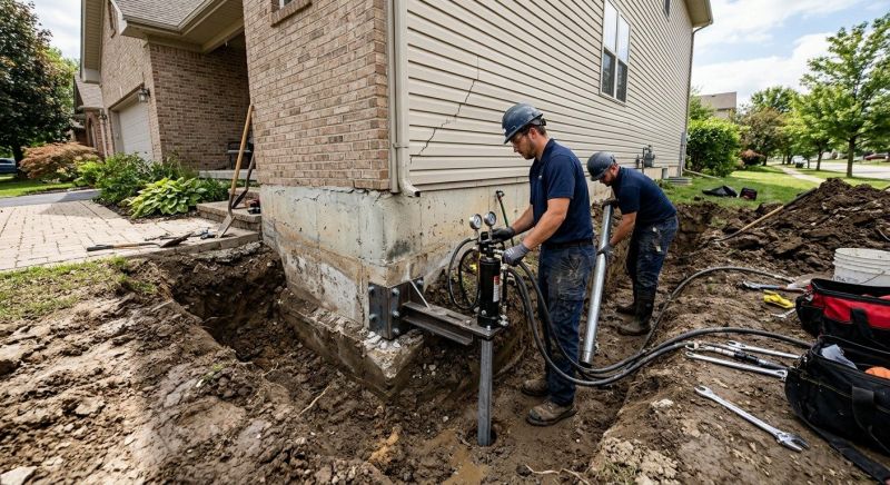 Foundation Settlement Repair in Pulaski, TN