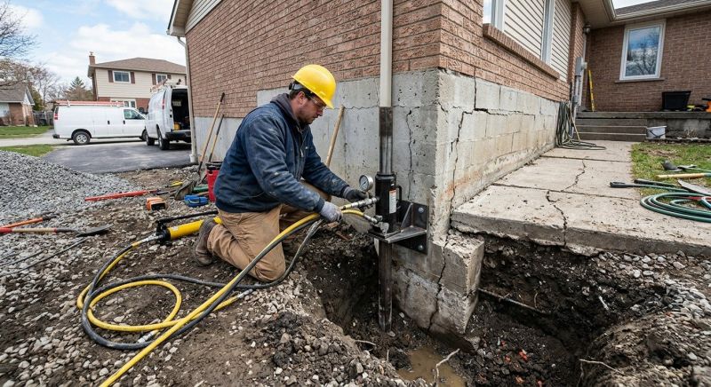 Foundation Settlement Repair in Pulaski, TN
