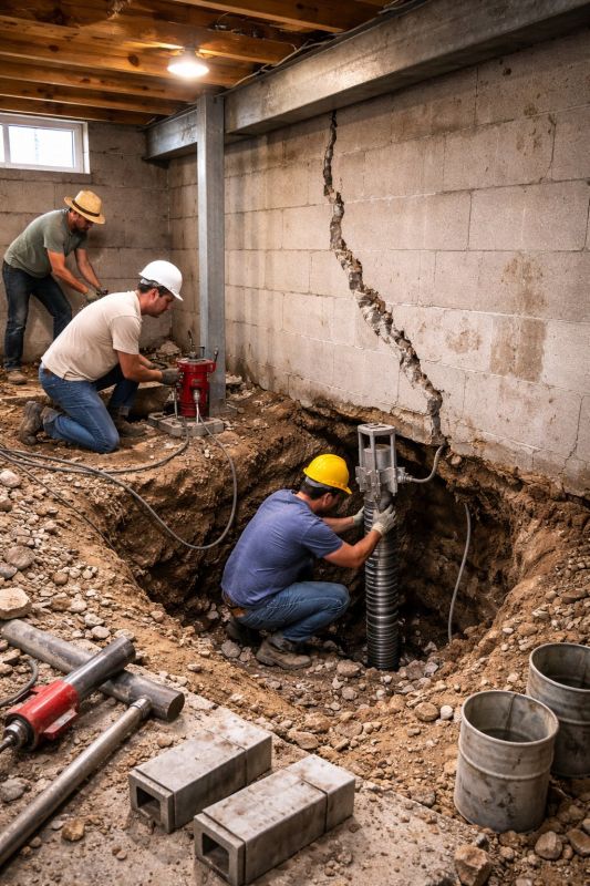 Foundation Structural Repair in Lawrenceburg, TN