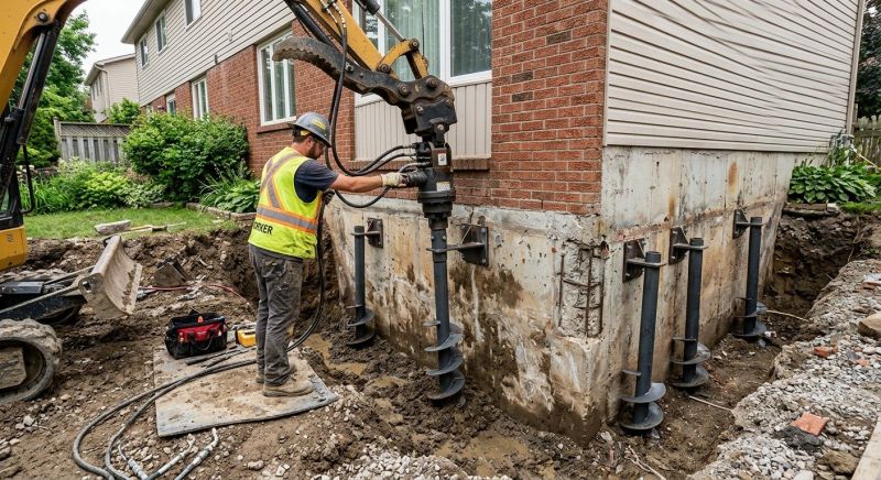Helical Piers Installation in Pulaski, TN