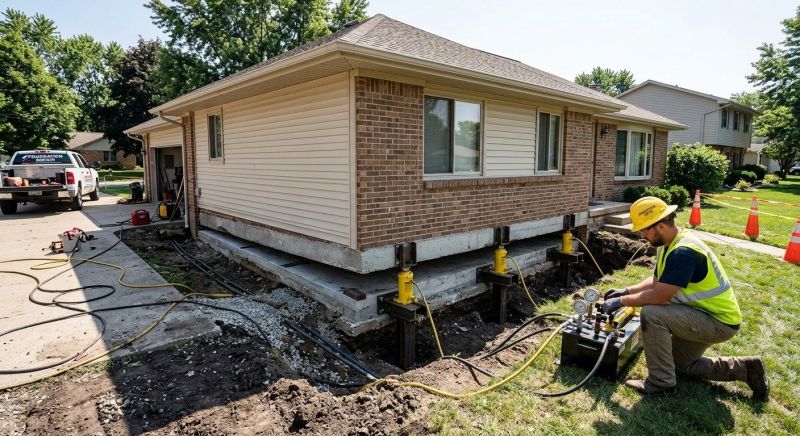Sinking Foundation Lifting in Pulaski, TN