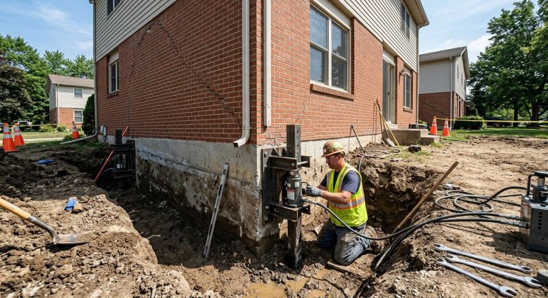 Sinking Foundation Repair in Ethridge, TN