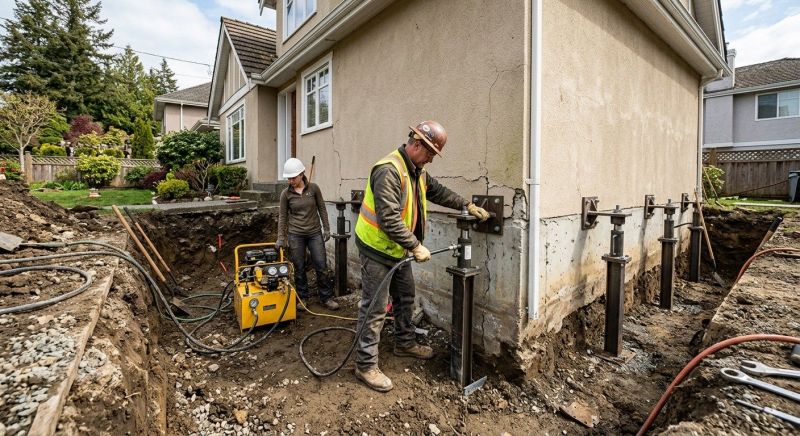 Sinking Foundation Repair in Giles County, TN