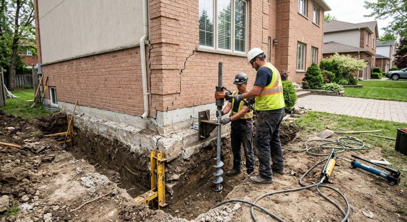 Sinking Foundation Repair in Lawrenceburg, TN