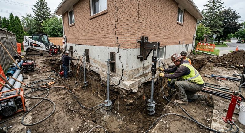 Sinking Foundation Repair in Lawrenceburg, TN