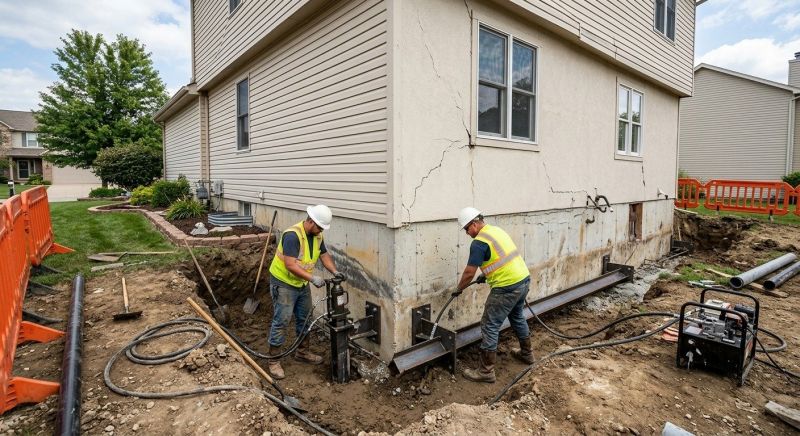 Sinking Foundation Repair in Minor Hill, TN