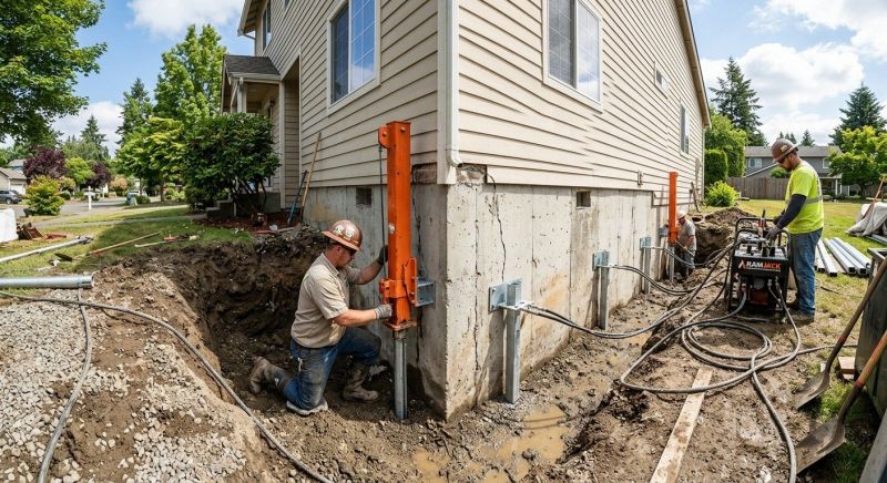Sinking Foundation Repair in Minor Hill, TN