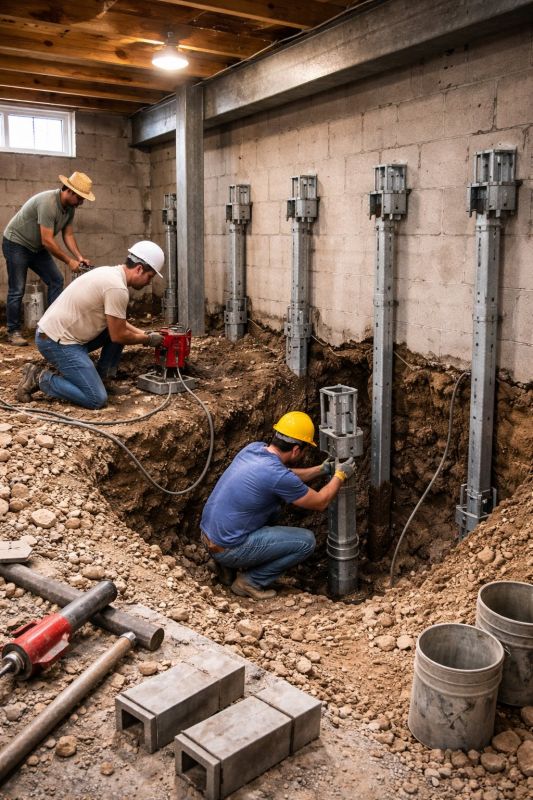 Structural Underpinning in Pulaski, TN