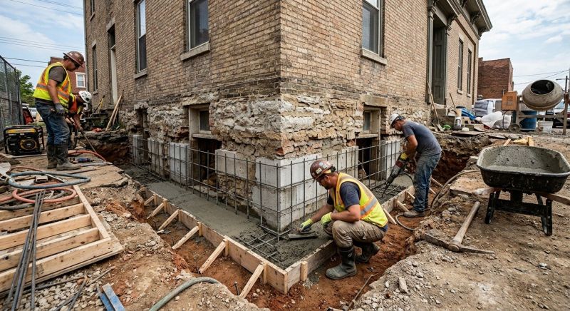 Structural Underpinning in Pulaski, TN